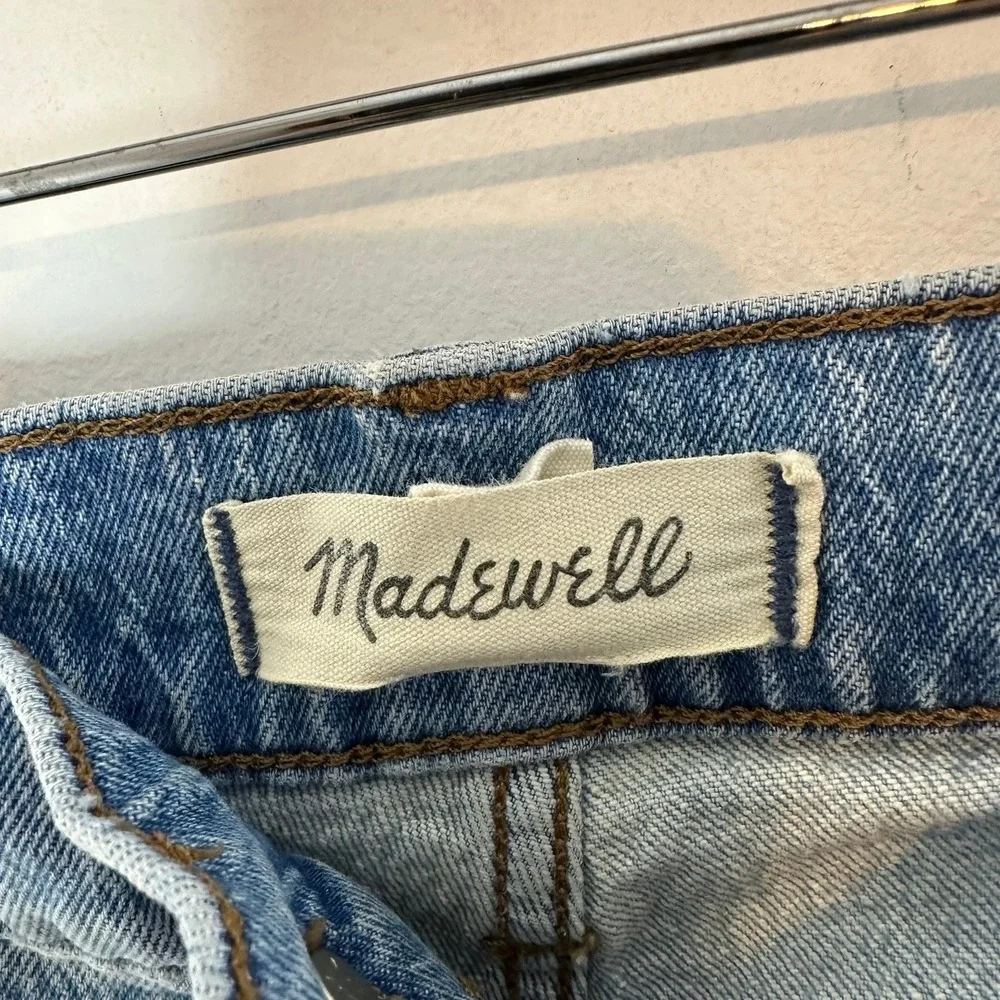 Madewell Perfect Vintage Wide-Leg Jean Womens 27P Blue Acid Wash High Rise Denim